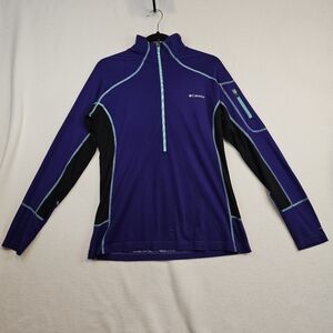 Columbia Omni-heat  Purple and Black¼ Zip-Up Light Jacket SIZE L
